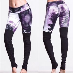 ALO Yoga Purple and Black Patterned Leggings